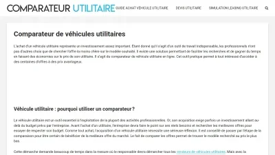 Comparateur Utilitaire
