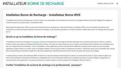 Installateur Borne